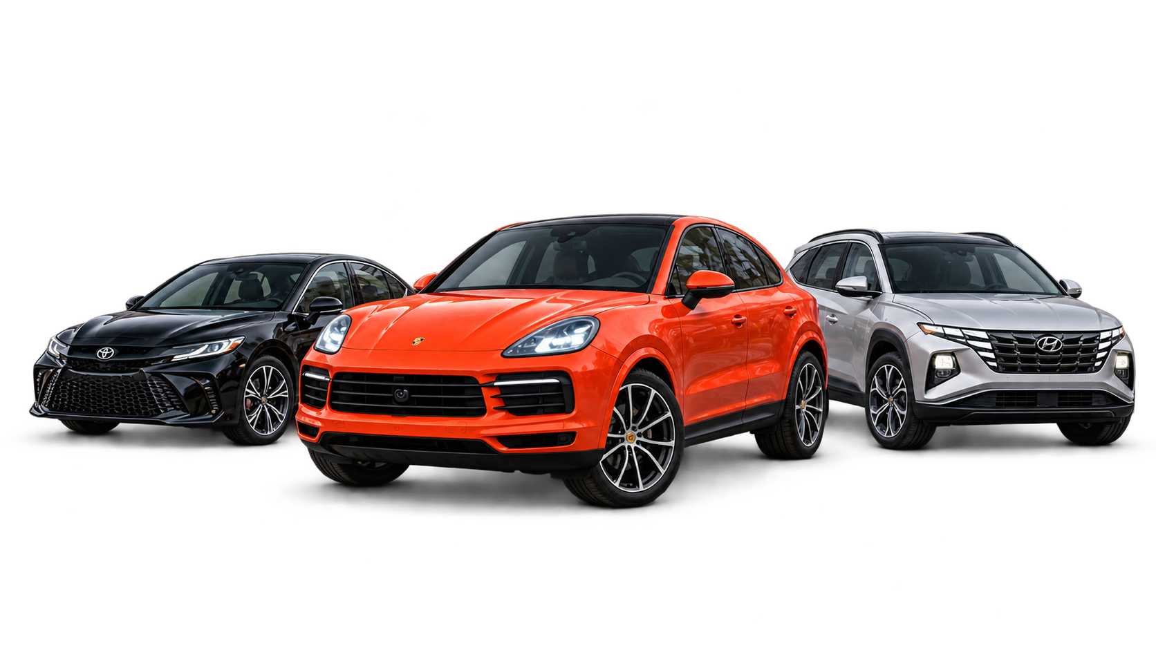 Porsche Cayenne Coupe, Toyota Camry и Hyundai Tucson — автомобили Astoria